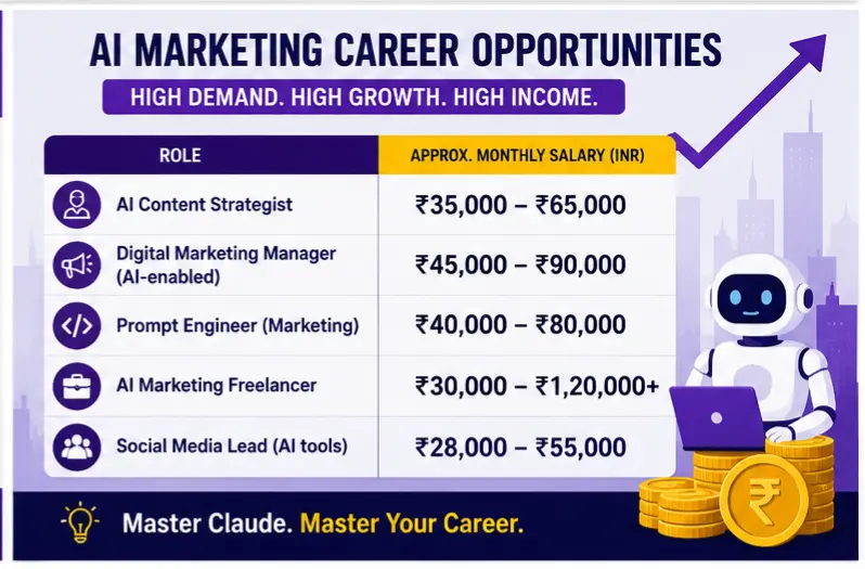 AI marketing career opportunities and salary in India 2026