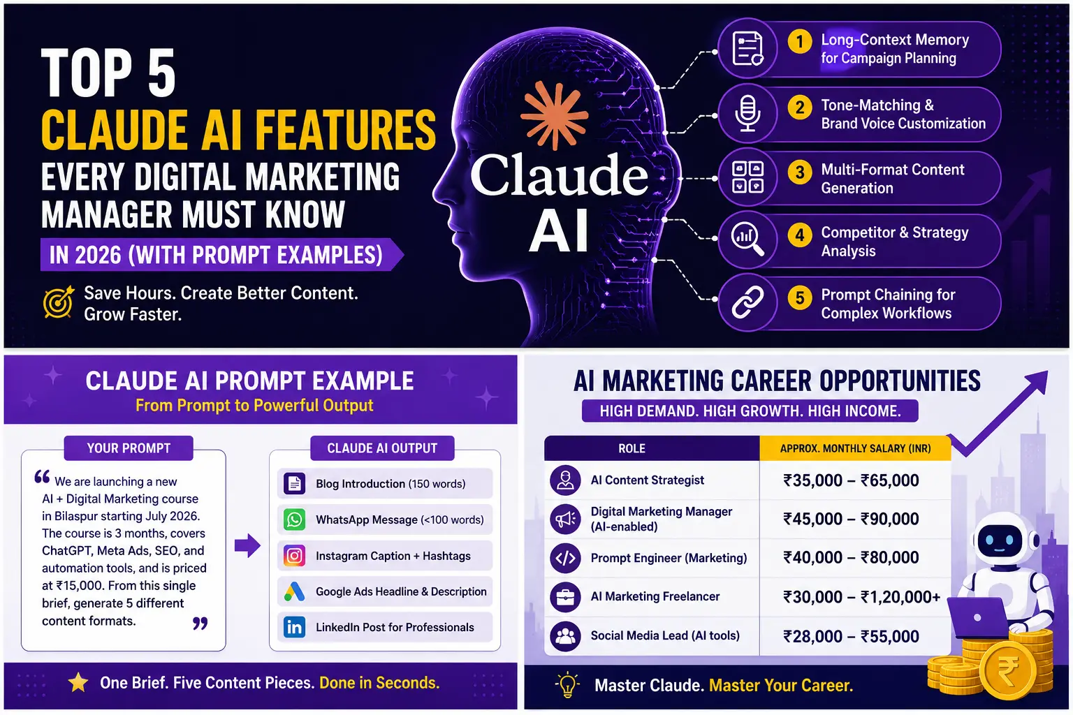 Top 5 Claude AI features for digital marketing managers in 2026